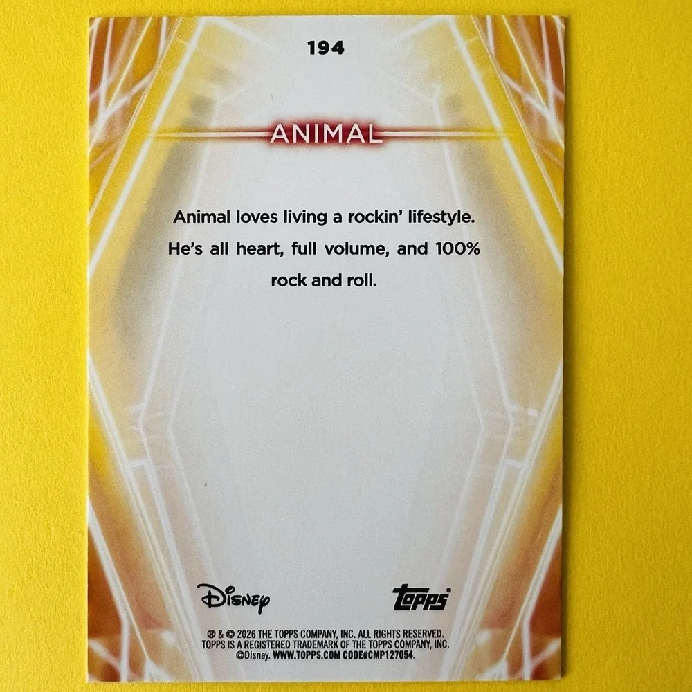 2026 Topps Disney Neon Animal #194 The Muppets Base Card